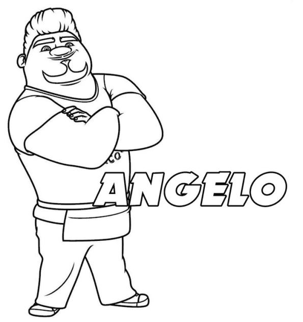 Angelo kleurplaat